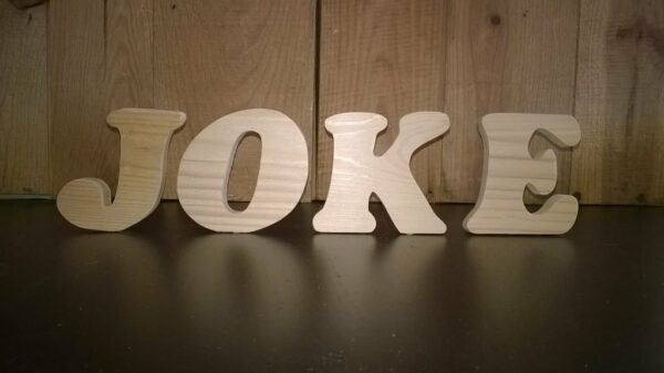 houten letters grenen 15mm dik 8cm hoog