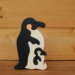 puzzel-blokpuzzel pinguinfamilie