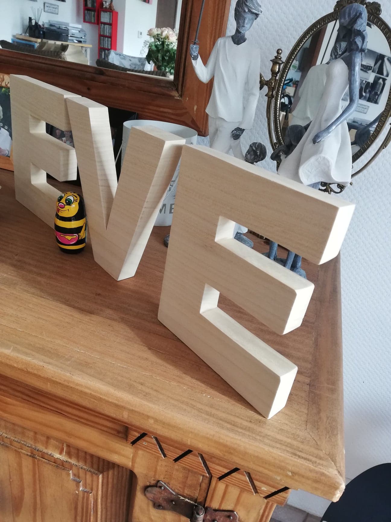 houten letters in 25mm 25cm hoog - Het bezige bijtje