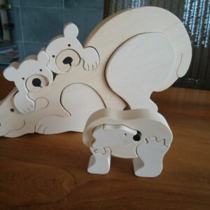 puzzel-blokpuzzel ijsberenfamilie