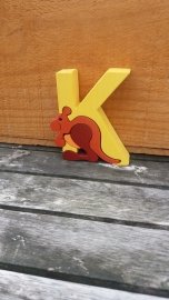 puzzelletter-blokpuzzel K-kangoeroe