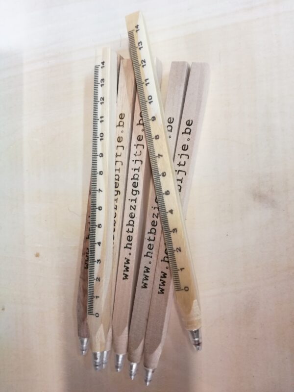 houten liniaalpen per 10 stuks