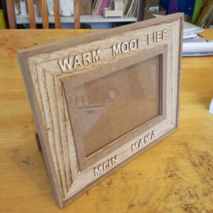 fotokader met houten lettertjes