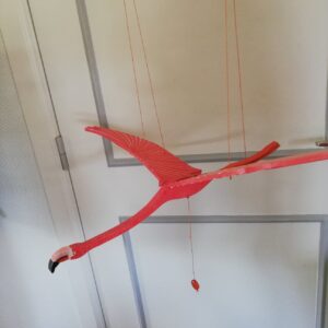 houten mobiel vogel flamingo